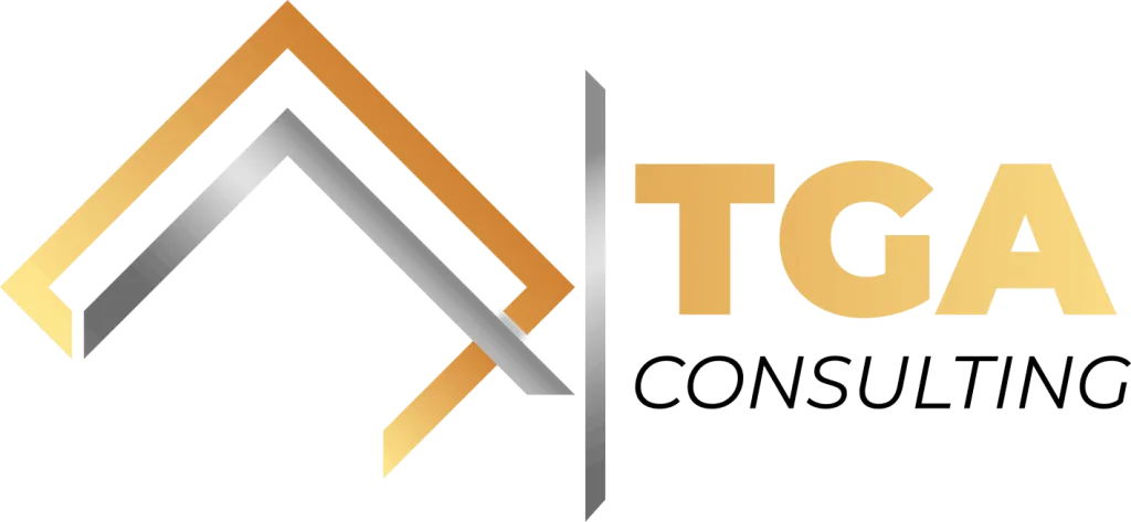Logotipo de TGA Consulting en versión horizontal para footer