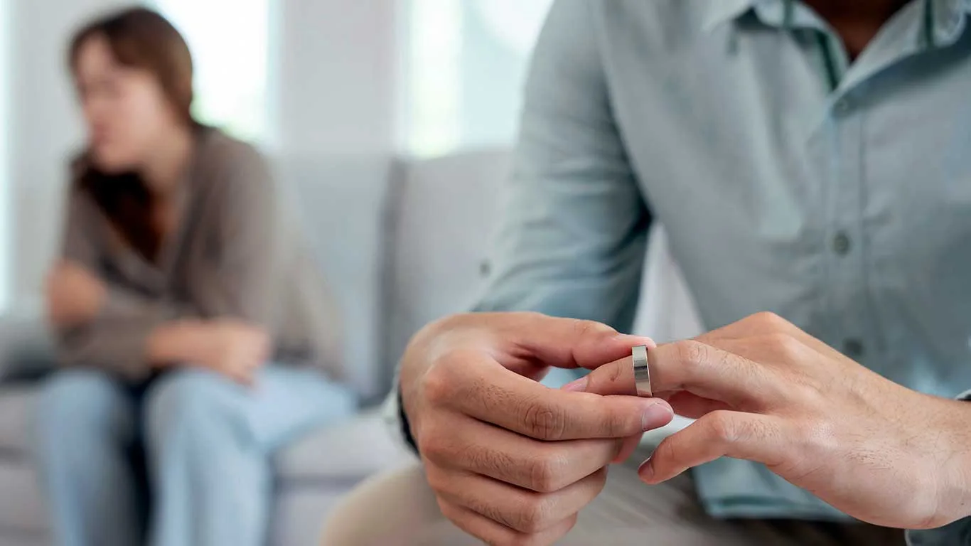Pareja en situación de divorcio
